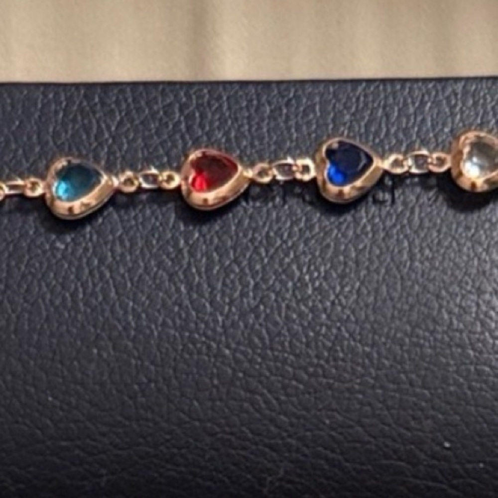 Bracelet Multicolor Heart Charm